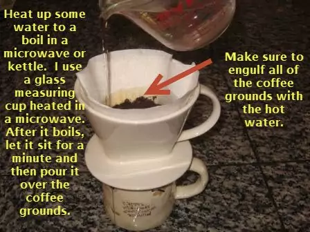 Pour over coffee brewing method 2