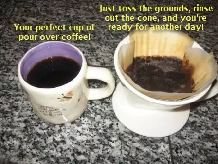 Pour over coffee brewing method 6