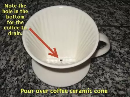 Pour over coffee ceramic cone