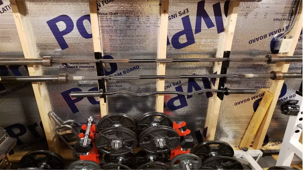 Homemade barbell online storage