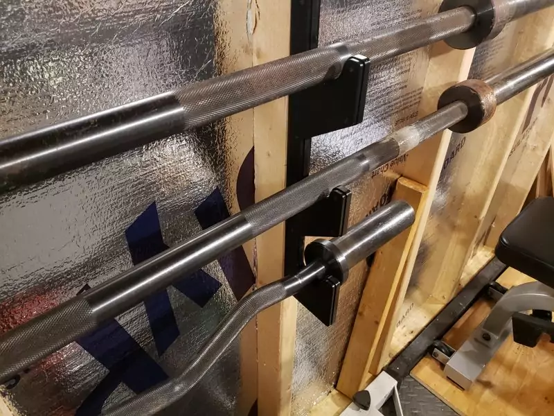 wall mounted barbell rack